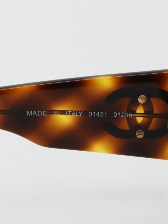 CHANEL Sunglasses Plastic Brown Gold CC Auth yk20489M main image 7